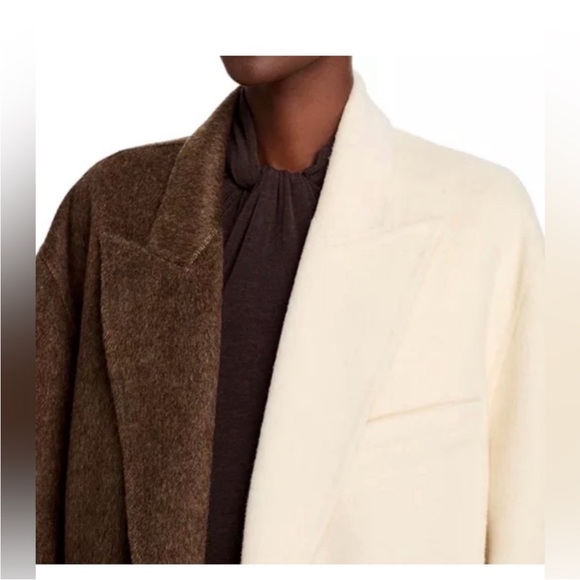 NWT RONNY KOBO
WENDALIN WOOL TWO
TONE COAT BROWN IVORY - Picture 7 of 13